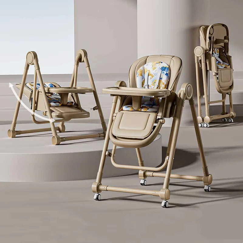 Baby Crib 3 in 1 Baby bed Bedside Crib Baby Playpen 0-3 years child multi-function folding and lifting With Mosquito Net & Wheel