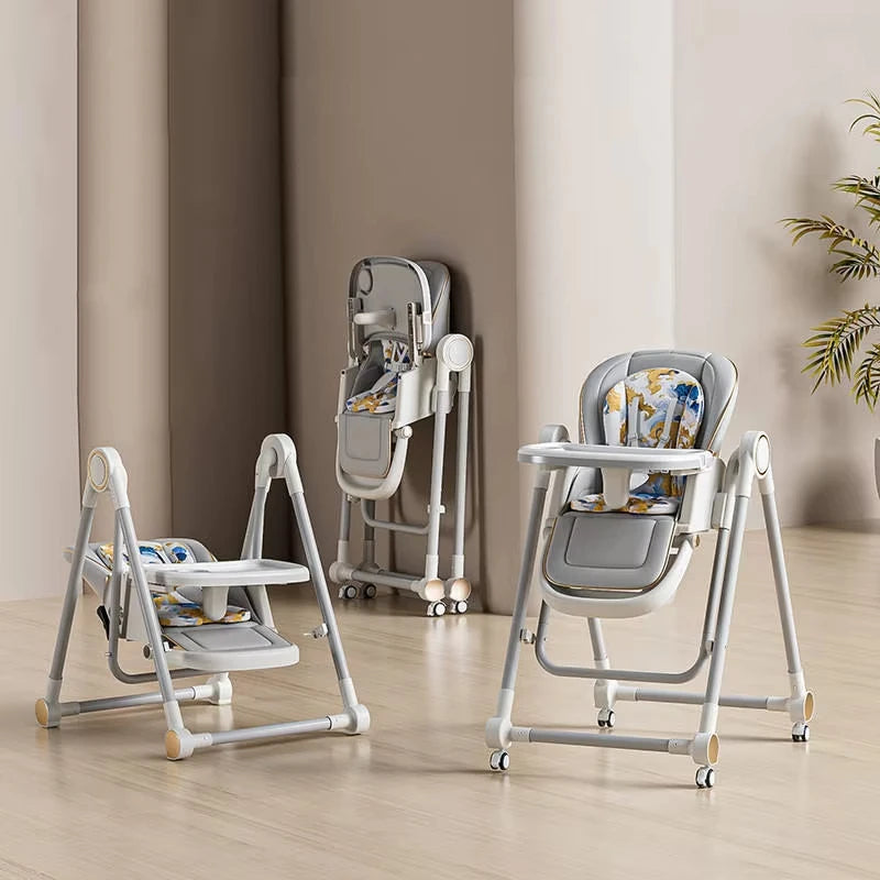 Baby Crib 3 in 1 Baby bed Bedside Crib Baby Playpen 0-3 years child multi-function folding and lifting With Mosquito Net & Wheel