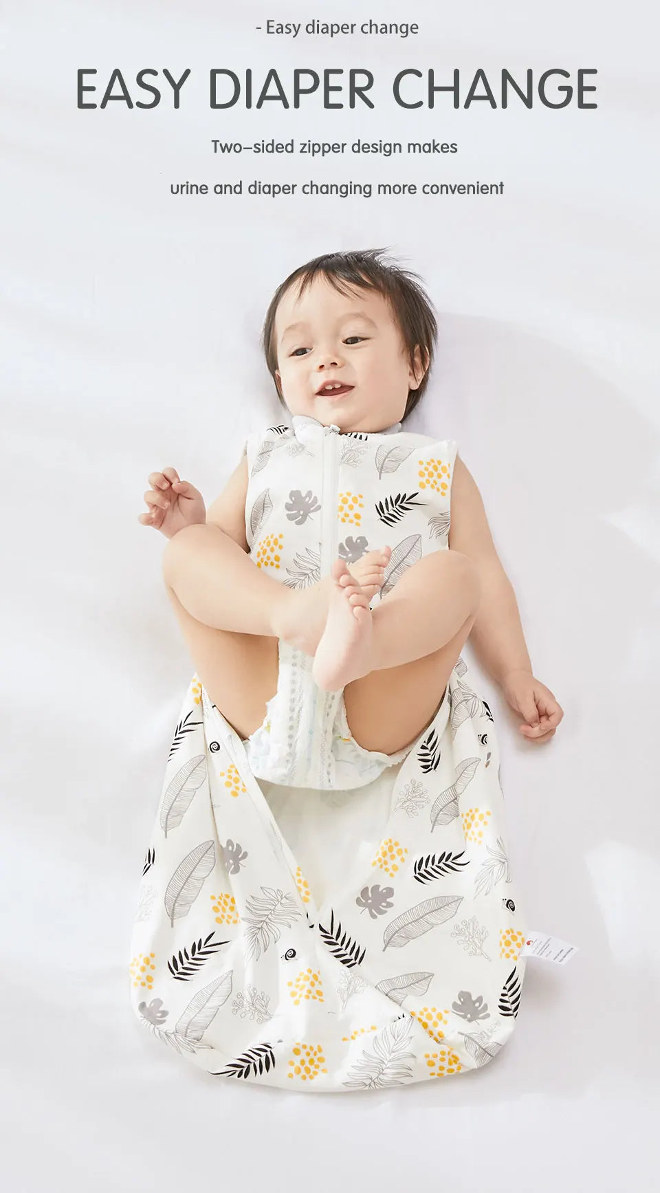 Gigoteuse coton elephant gris