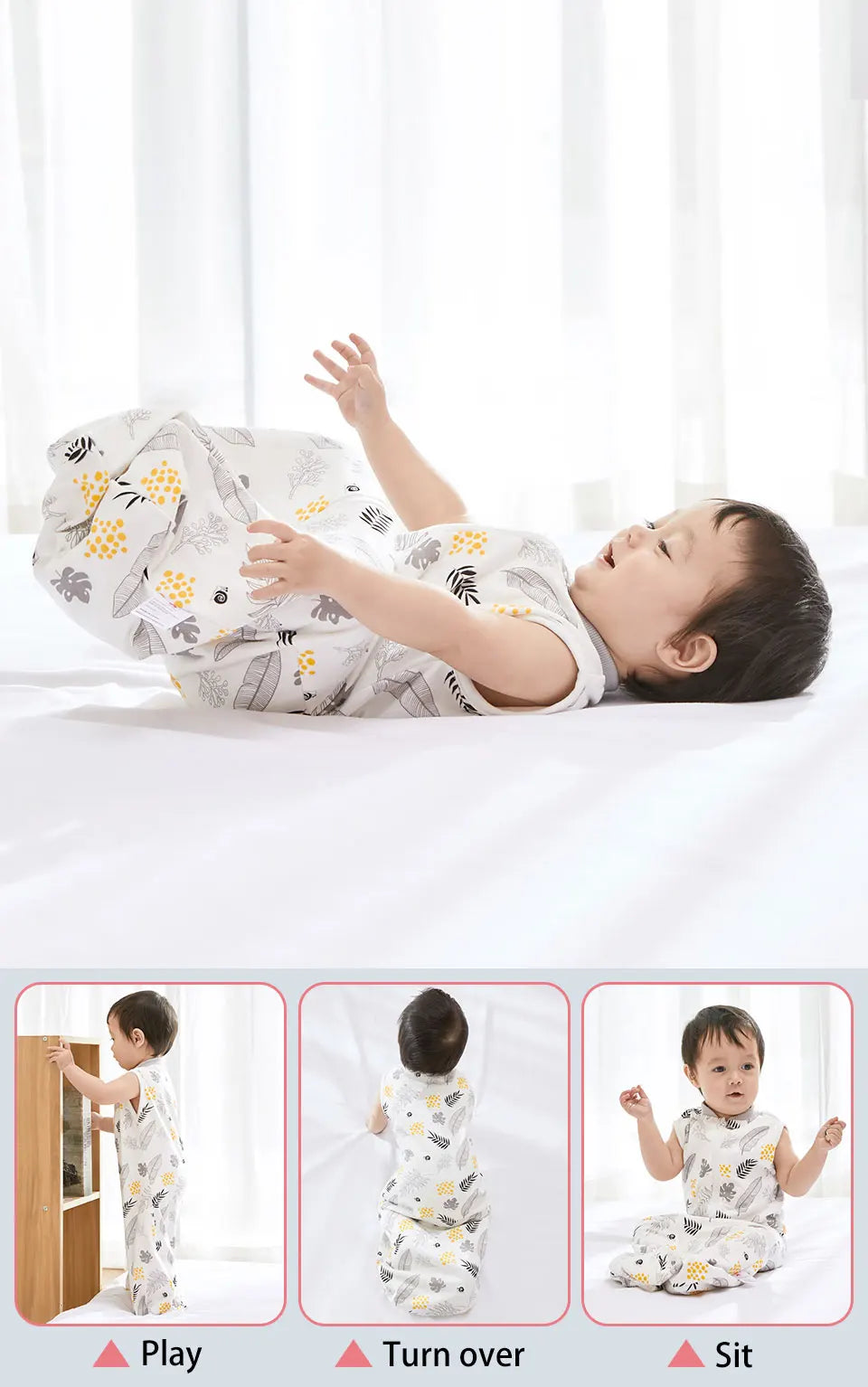 Gigoteuse coton elephant gris
