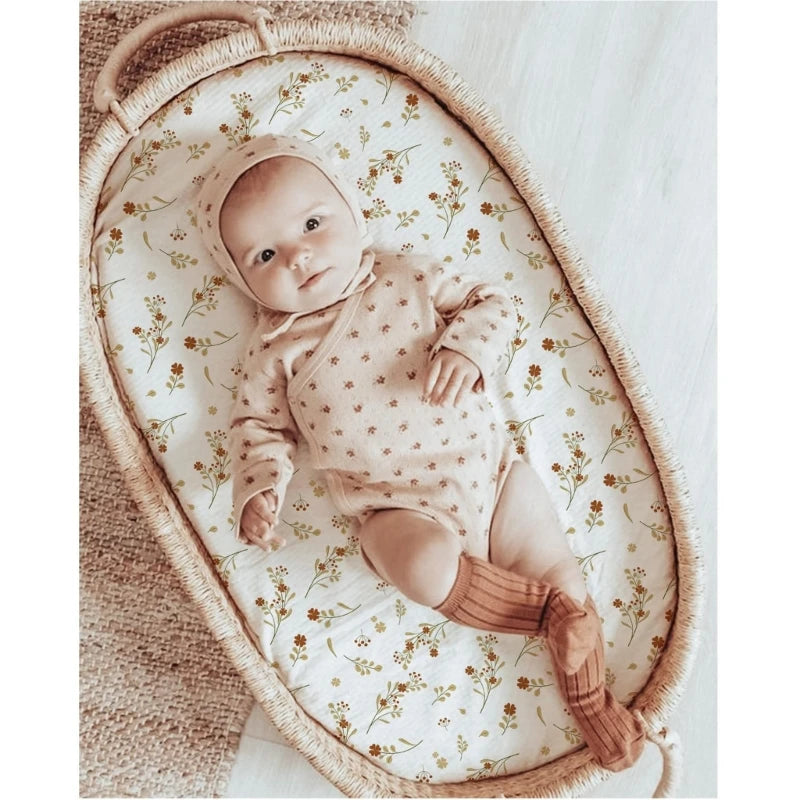 Drap-housse en mousseline de coton doux menthe douce