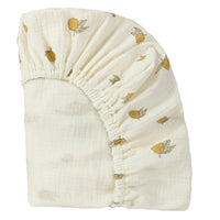 Drap-housse en mousseline de coton doux menthe douce