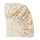 Drap-housse en mousseline de coton doux Bouquet rosé