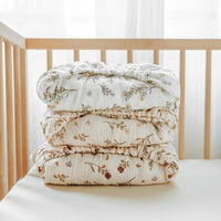 Drap-housse en gaze de coton doux terracotta