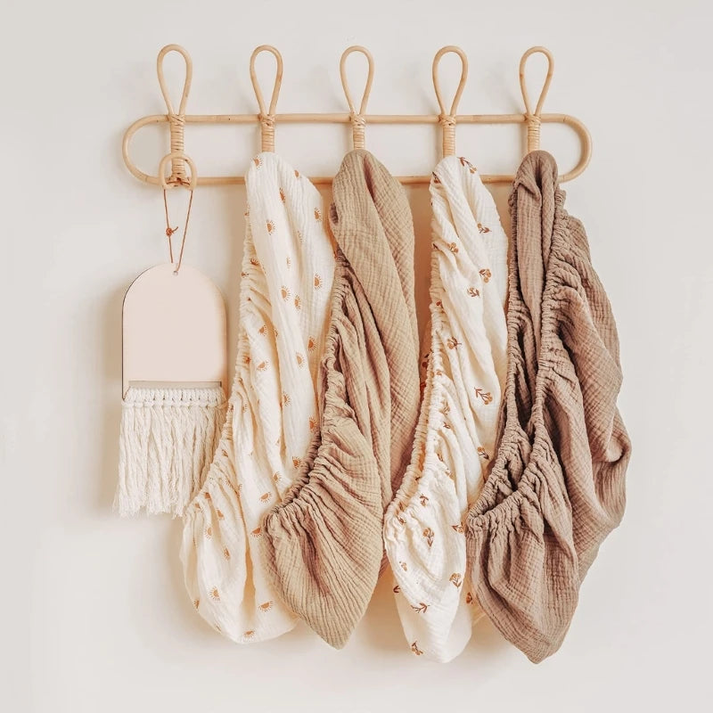 Drap-housse en mousseline de coton doux menthe douce