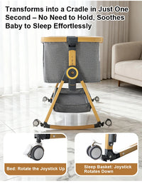 baby bed gold gray