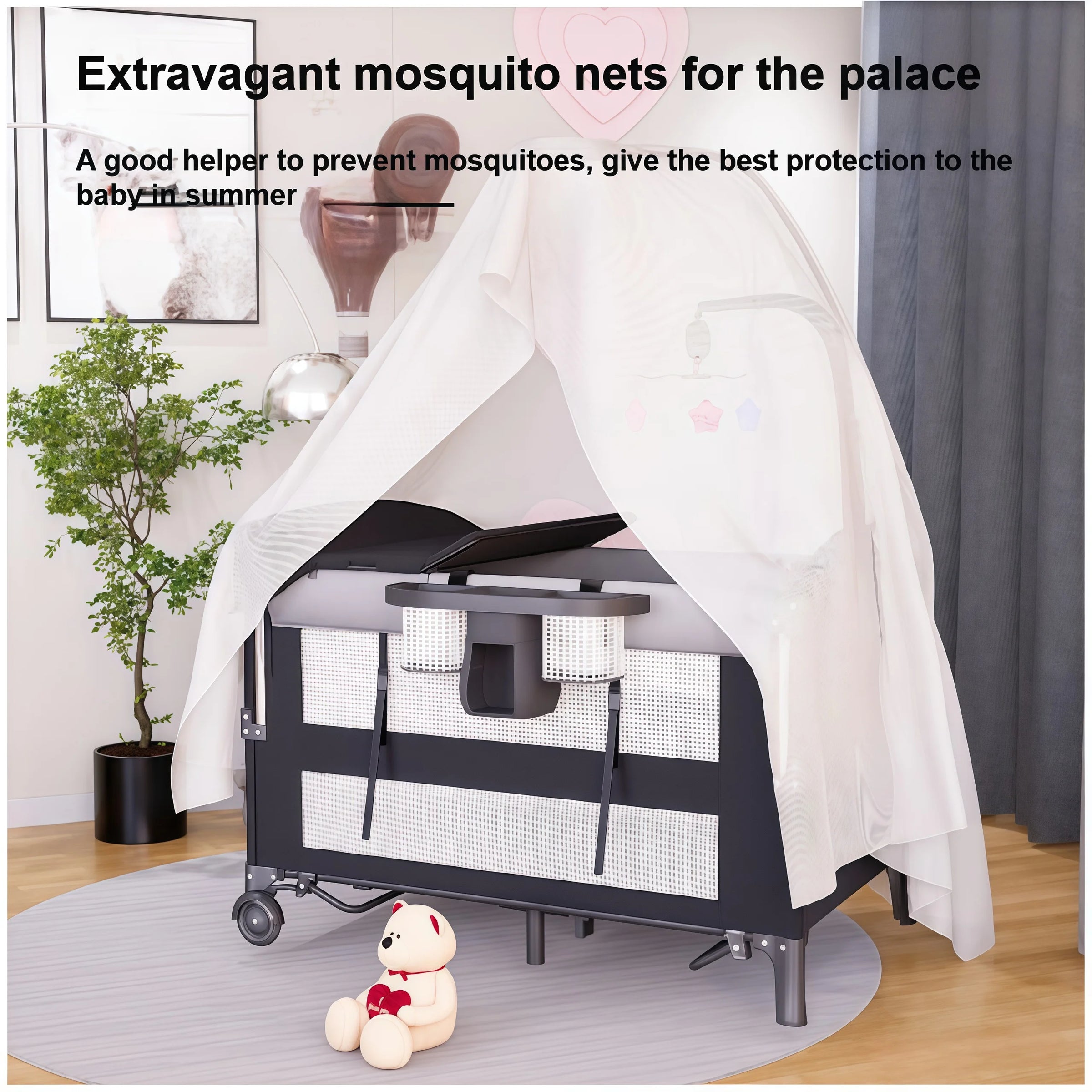 Baby bed Portable baby crib Cradle Cribs Bassinet for Baby Portable Travel Bed Convertible Baby Crib newborn bedside sleeper (Copie)