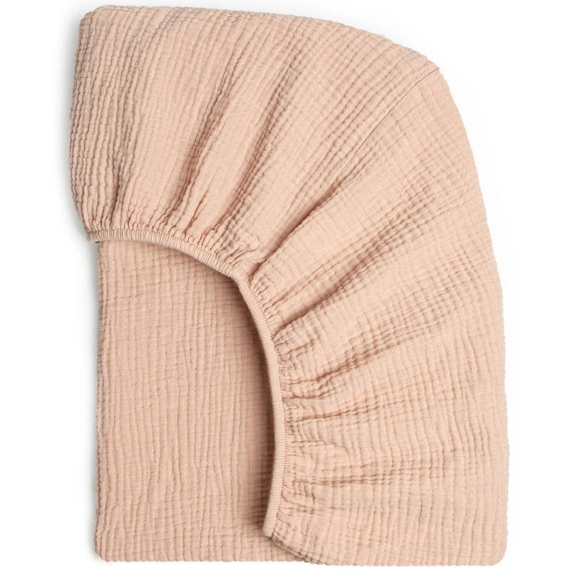 Drap-housse en mousseline de coton doux menthe douce