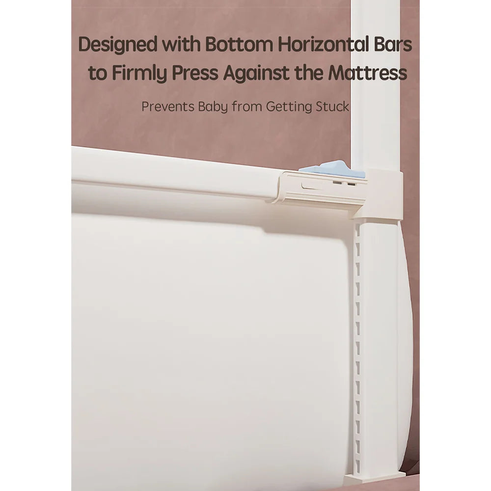 PANGDUBE 1 PCs Baby Crib Safety Bar Screw Installation Toddler Safety Barrier Foldable/Foldable Cover Side Fall Safety Bar For Baby Adjustable Height 1 ~ 30 cm