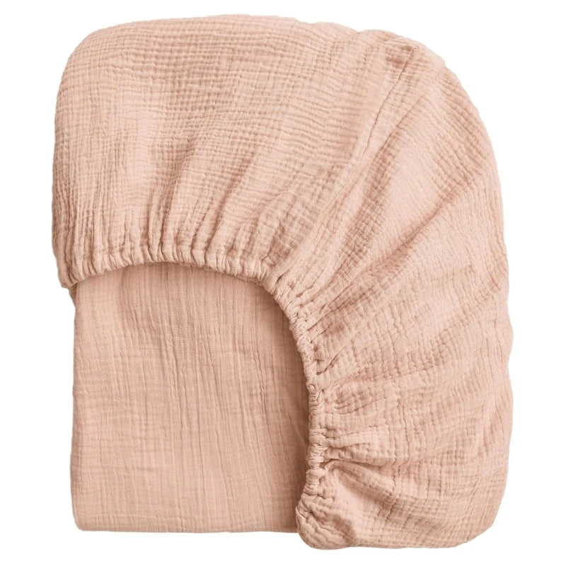 Drap-housse en gaze de coton doux terracotta