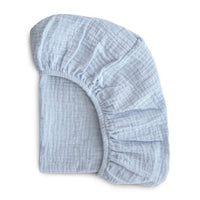 Drap-housse en mousseline de coton doux menthe douce