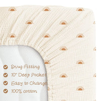 Drap-housse en gaze de coton doux terracotta