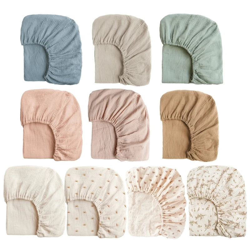Drap-housse en gaze de coton doux terracotta