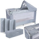 Moby-System Tourist Crib Majesty 2 Levels with Prewind Visor Baby Mattress Happy Traveller Basic Plus