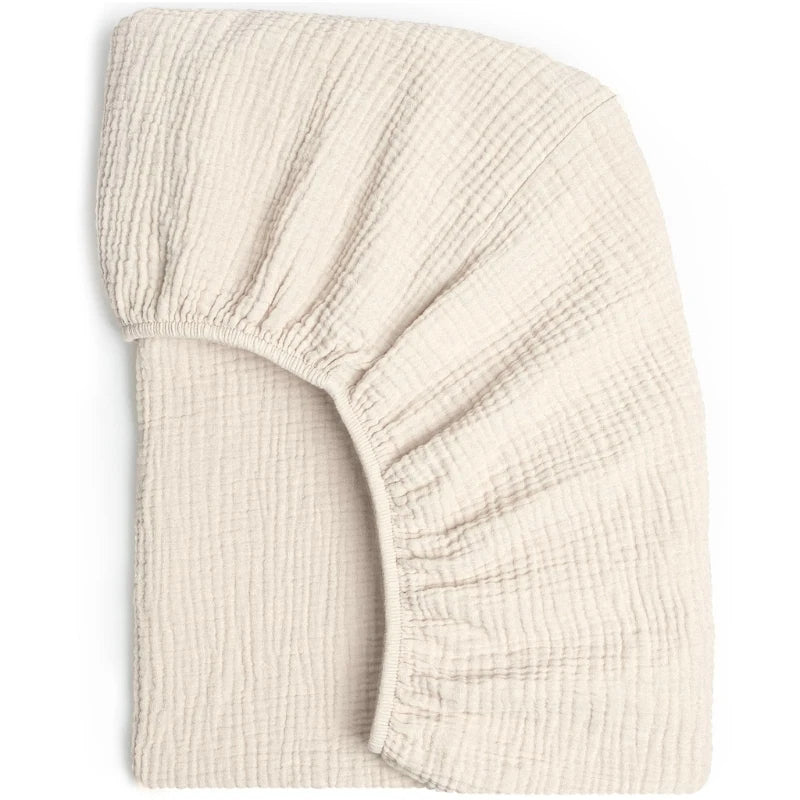 Drap-housse en mousseline de coton doux menthe douce