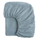 Drap-housse en gaze de coton doux bleu celeste
