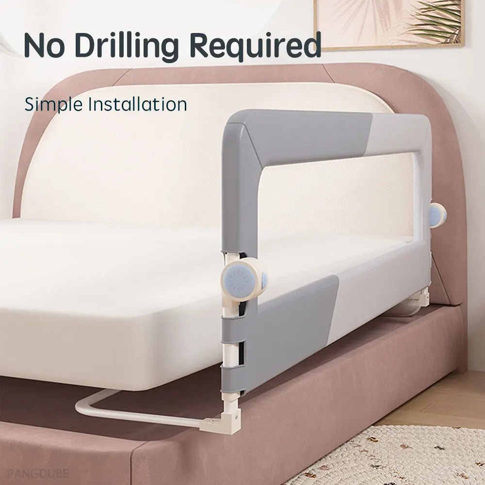 PANGDUBE 1 PCs Baby Crib Safety Bar Screw Installation Toddler Safety Barrier Foldable/Foldable Cover Side Fall Safety Bar For Baby Adjustable Height 1 ~ 30 cm