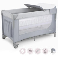Moby-System 3-in-1 Closely Side-Sleeping Crib with Changing Table, Mattress, and Travel Bag for Babies, Playpen for Ages 0–3