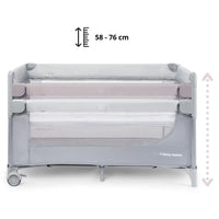 Moby-System 3-in-1 Closely Side-Sleeping Crib with Changing Table, Mattress, and Travel Bag for Babies, Playpen for Ages 0–3