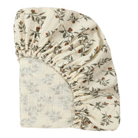 Drap-housse en mousseline de coton doux menthe douce
