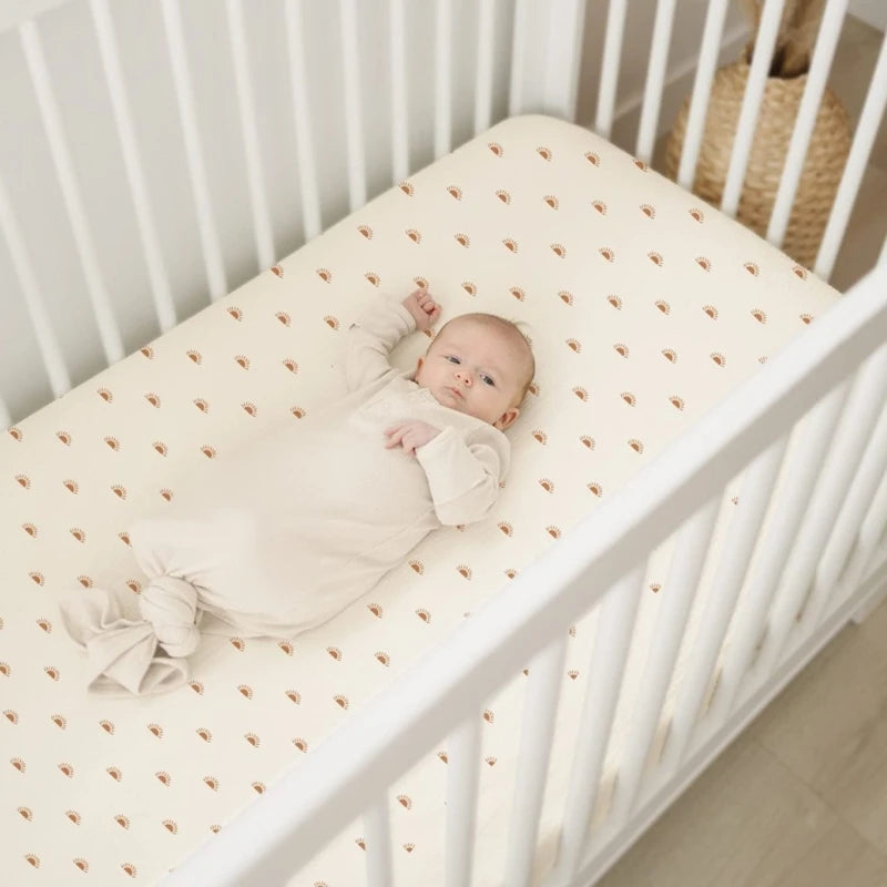 Drap-housse en gaze de coton doux arc ciel boheme