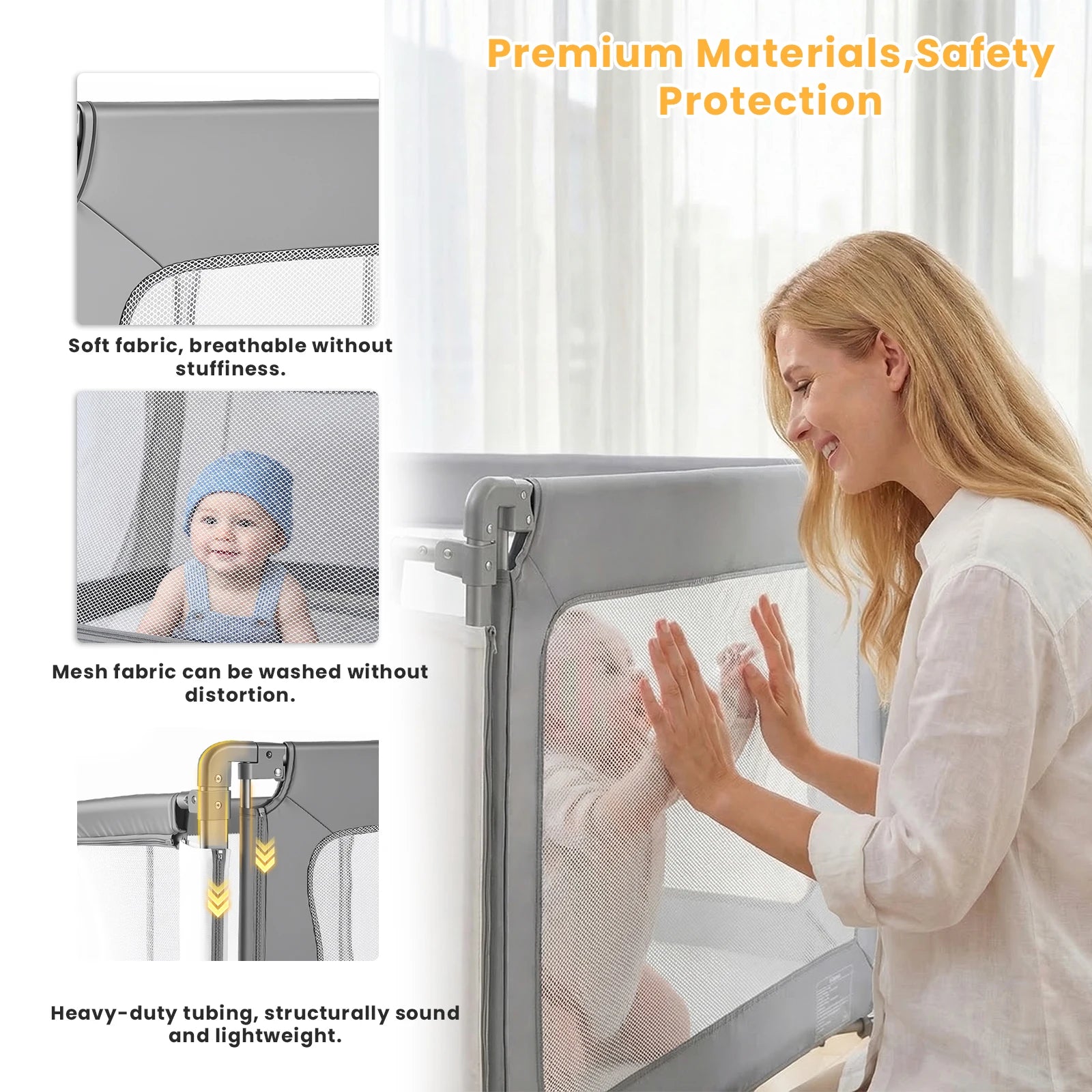 Baby bassinets bedside sleeper, co sleeping bed for baby, for co sleeper for baby in bed, Portable Crib, breathable and visible mesh window