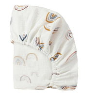 Drap-housse en mousseline de coton doux menthe douce