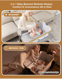 baby bed gold gray