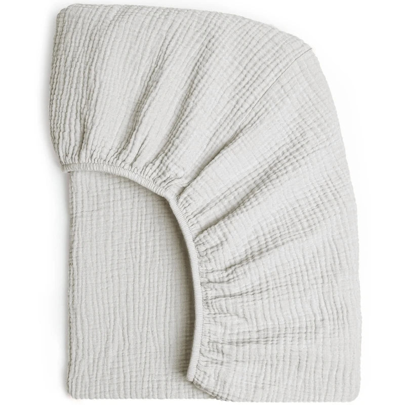 Drap-housse en mousseline de coton doux menthe douce