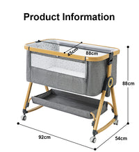 baby bed gold gray