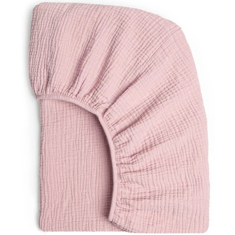 Drap-housse en mousseline de coton doux menthe douce