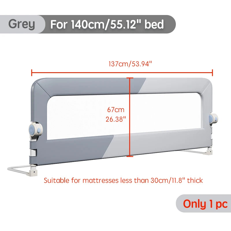 PANGDUBE 1 PCs Baby Crib Safety Bar Screw Installation Toddler Safety Barrier Foldable/Foldable Cover Side Fall Safety Bar For Baby Adjustable Height 1 ~ 30 cm