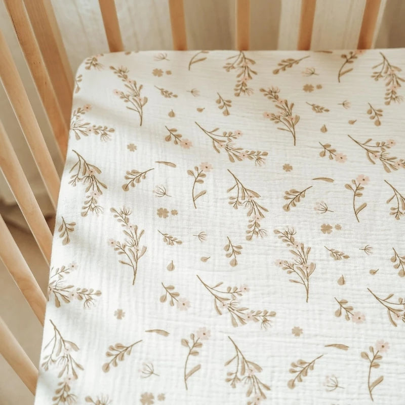 Drap-housse en gaze de coton doux terracotta
