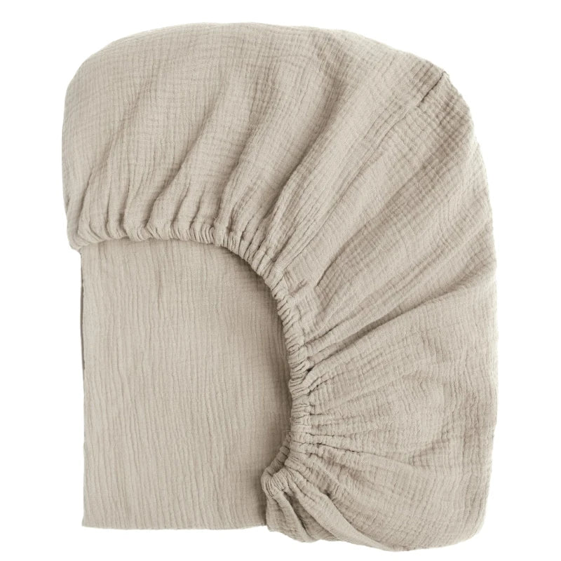 Drap-housse en gaze de coton doux terracotta