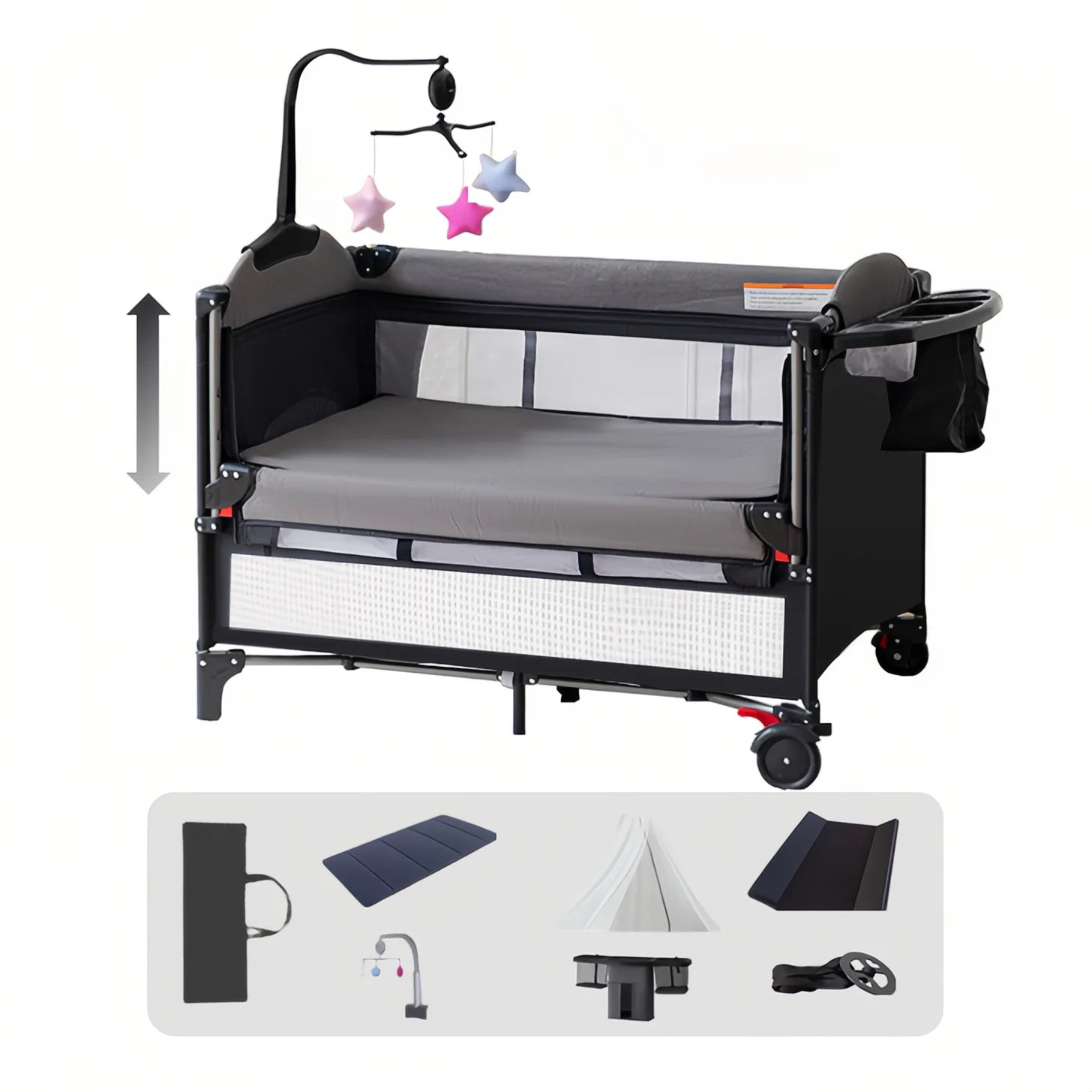 Baby bed Portable baby crib Cradle Cribs Bassinet for Baby Portable Travel Bed Convertible Baby Crib newborn bedside sleeper (Copie)