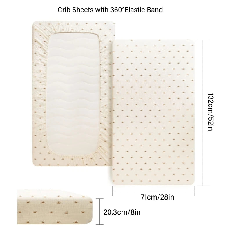 Drap-housse en gaze de coton doux terracotta
