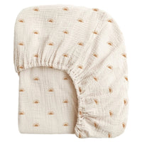 Drap-housse en gaze de coton doux terracotta