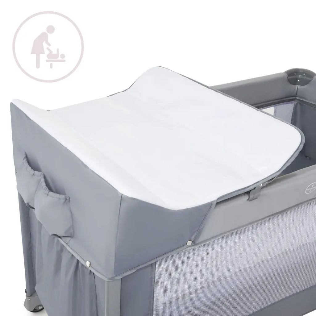 Moby-System 3-in-1 Closely Side-Sleeping Crib with Changing Table, Mattress, and Travel Bag for Babies, Playpen for Ages 0–3