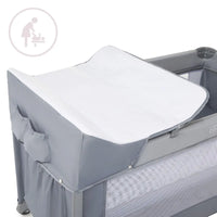 Moby-System 3-in-1 Closely Side-Sleeping Crib with Changing Table, Mattress, and Travel Bag for Babies, Playpen for Ages 0–3