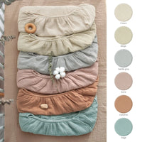 Drap-housse en mousseline de coton doux menthe douce