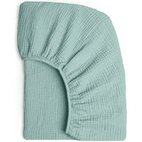 Drap-housse en mousseline de coton doux menthe douce