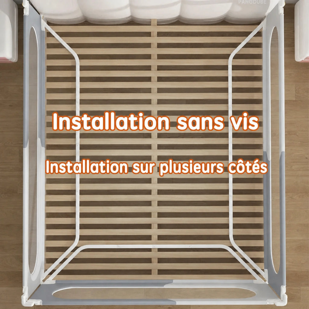 Barrière de lit bébé pliable - mise en situation chambre