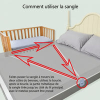 Gros plan sur les deux boucles de fermeture plastique blanches de la sangle