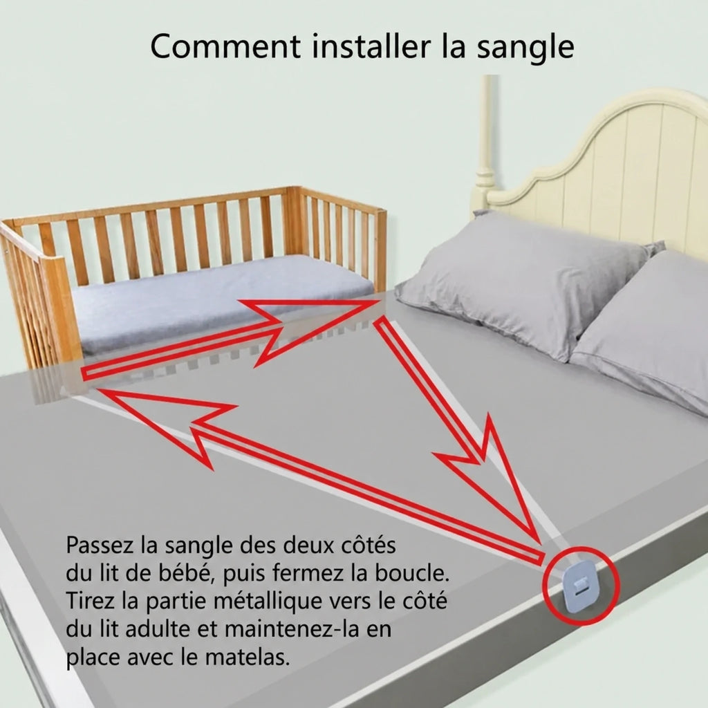 Sangle de fixation pour lit bébé cododo - photo produit